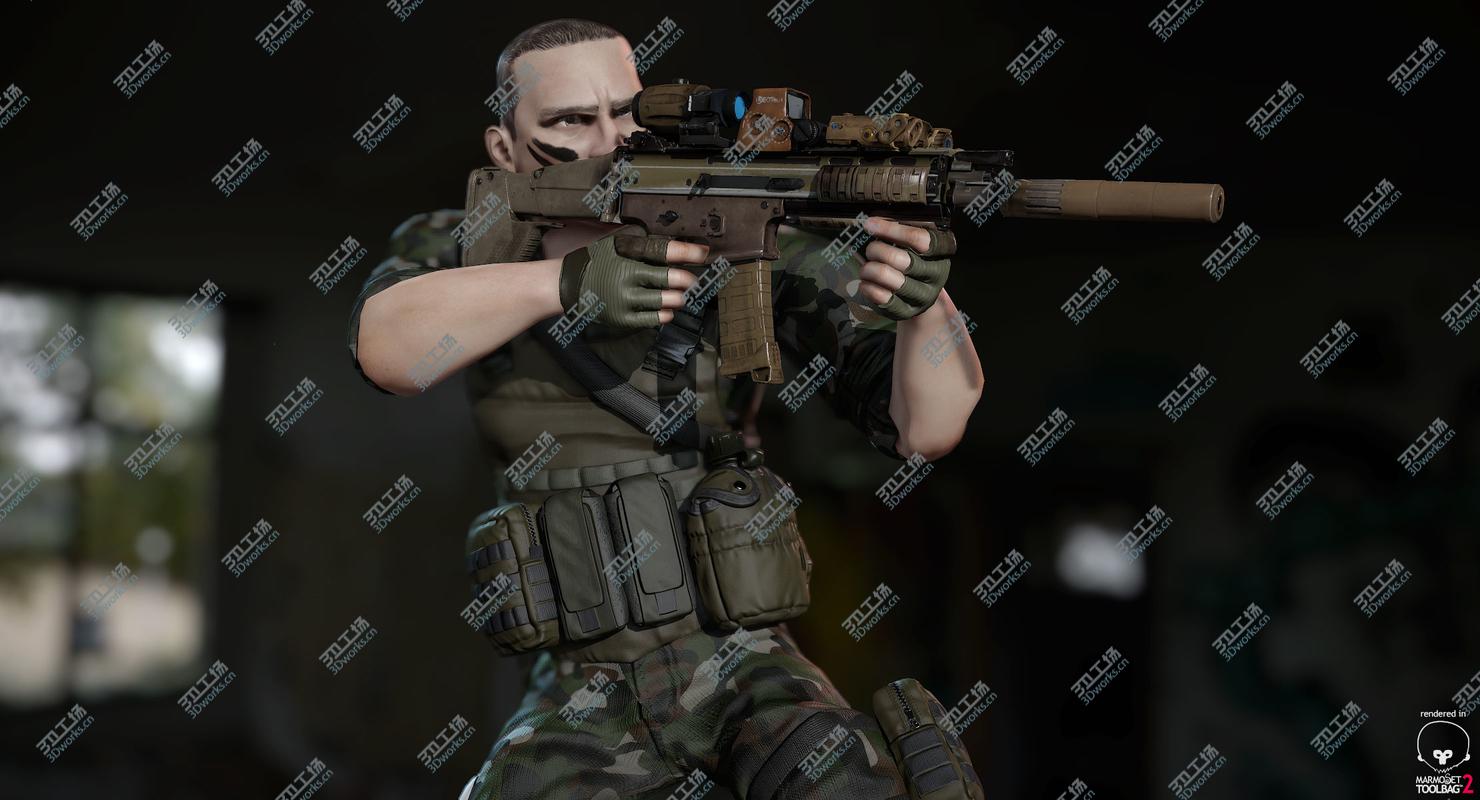 images/goods_img/2021040231/Rigged PBR Game Ready Male Soldier Hunter Militant  Paramilitary (Several Color Options)/2.jpg